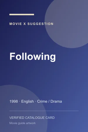 Poster for Following